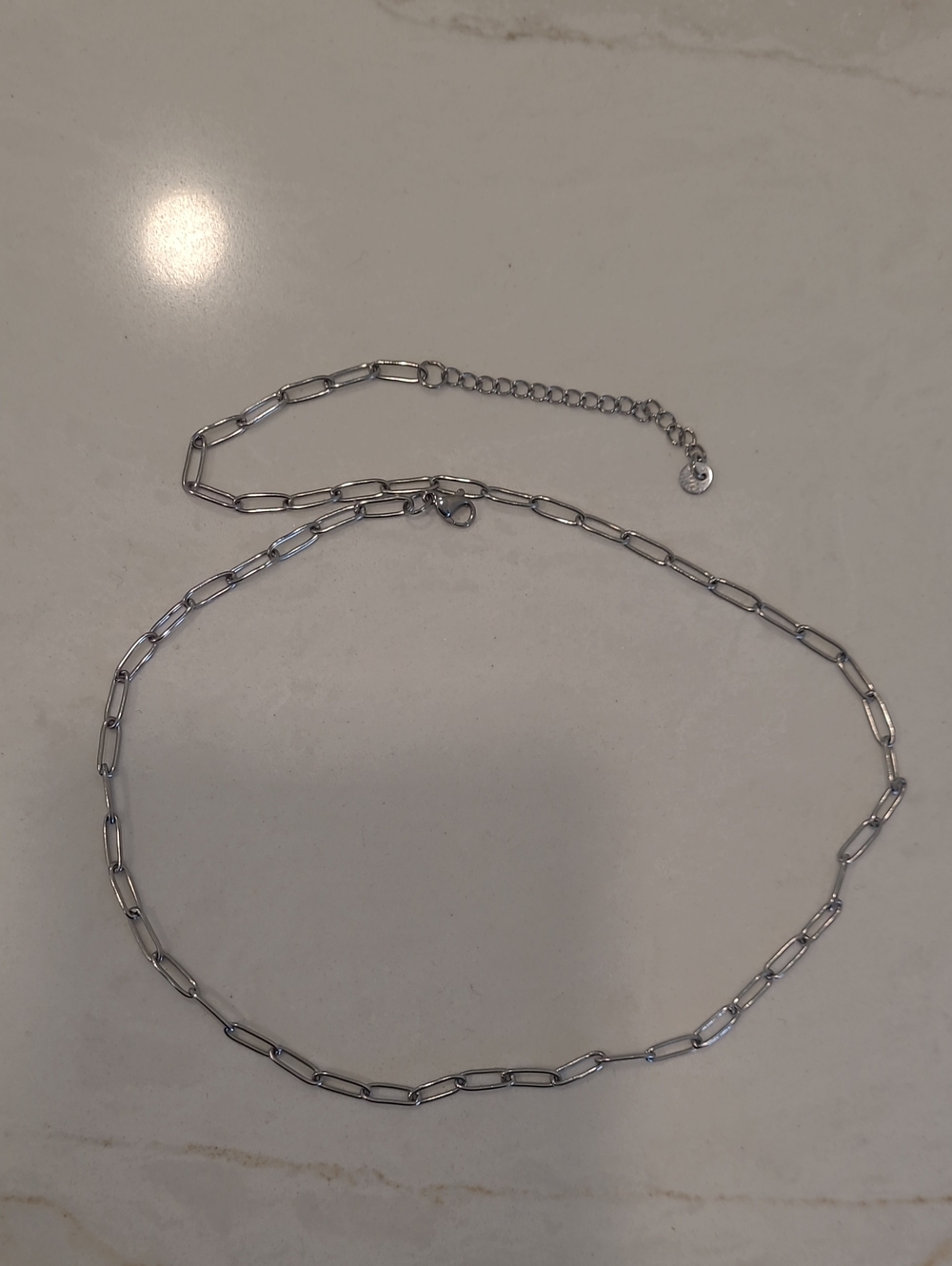 Silver Paperclip Chain Necklace